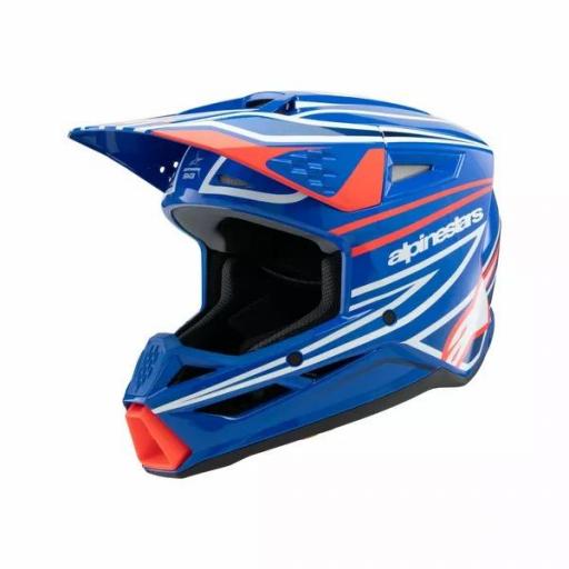 Casco Alpinestars SM3 Fray infantil / junior azul, rojo, blanco y negro