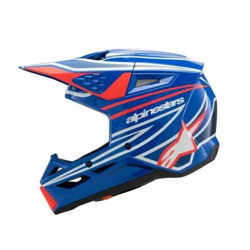 Casco Alpinestars SM3 Fray infantil / junior azul, rojo, blanco y negro [2]