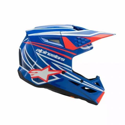 Casco Alpinestars SM3 Fray infantil / junior azul, rojo, blanco y negro [1]