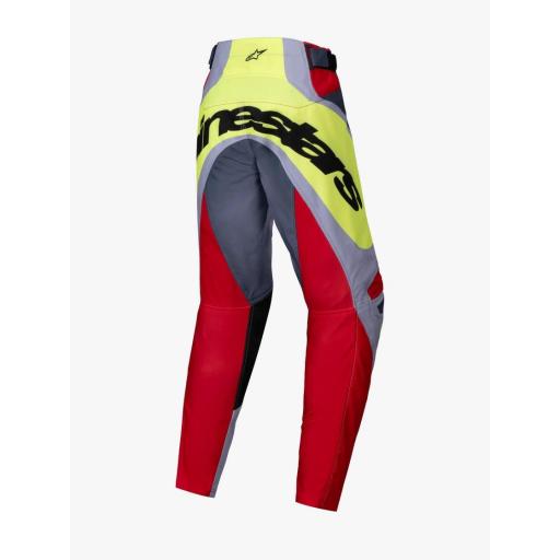 Pantalones infantils Alpinestars Racer Melt rojo brillante y gris 2025 [1]