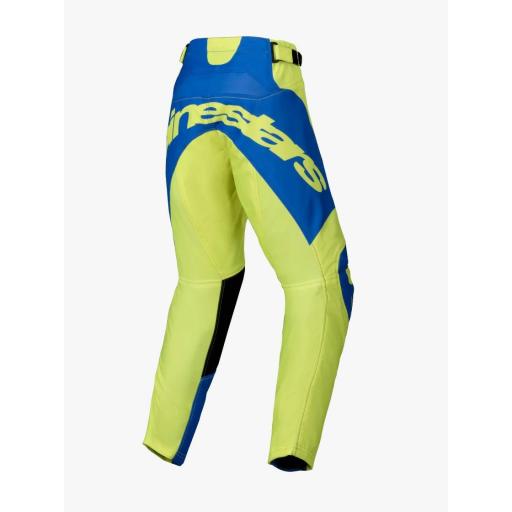 Pantalones infantils Alpinestars Racer Veil amarillo fluor y azul 2025 [1]