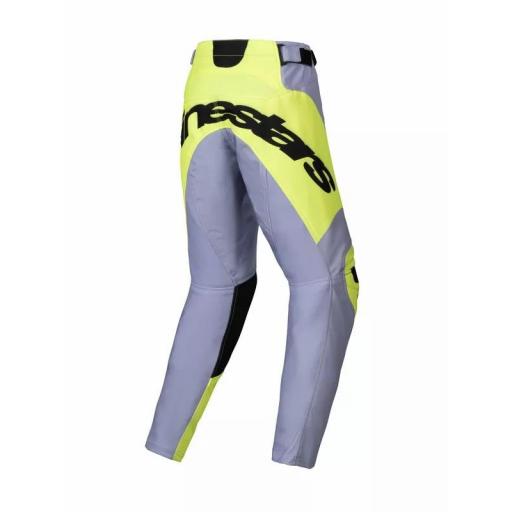 Pantalones infantils Alpinestars Racer Veil gris y amarillo fluor 2025 [1]