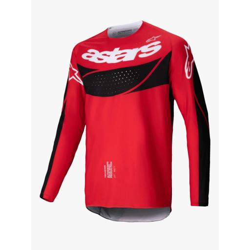 Camiseta Alpinestar TECHSTAR DREEM rojo brillante y negro 2025