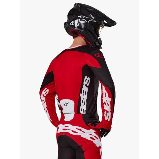 Camiseta Alpinestar Racer Veil negro y rojo brillante 2025 [3]