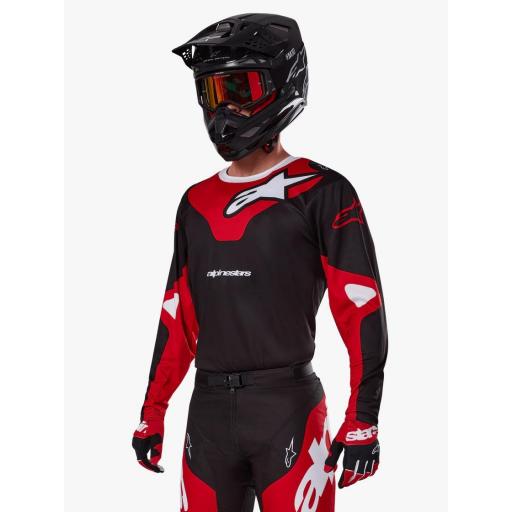 Camiseta Alpinestar Racer Veil negro y rojo brillante 2025 [2]