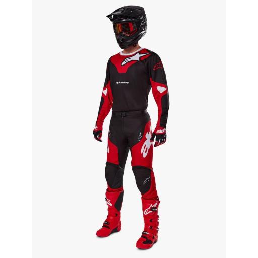 Camiseta Alpinestar Racer Veil negro y rojo brillante 2025 [6]