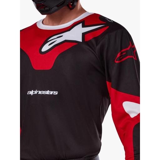 Camiseta Alpinestar Racer Veil negro y rojo brillante 2025 [4]