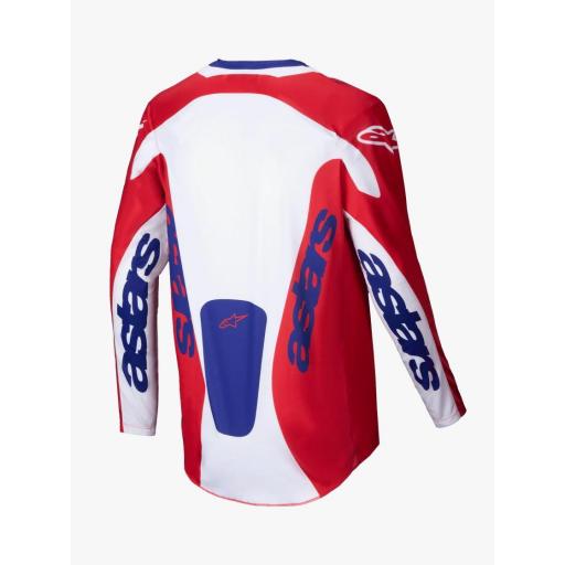 Camiseta Alpinestar Racer Veil rojo brillante y blanco 2025 [1]