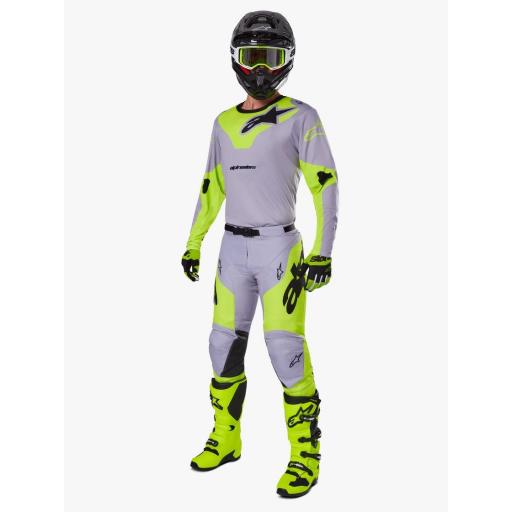 Camiseta Alpinestar Racer Veil gris y amarillo fluor 2025 [6]