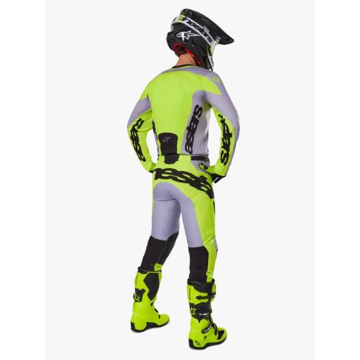 Camiseta Alpinestar Racer Veil gris y amarillo fluor 2025 [5]