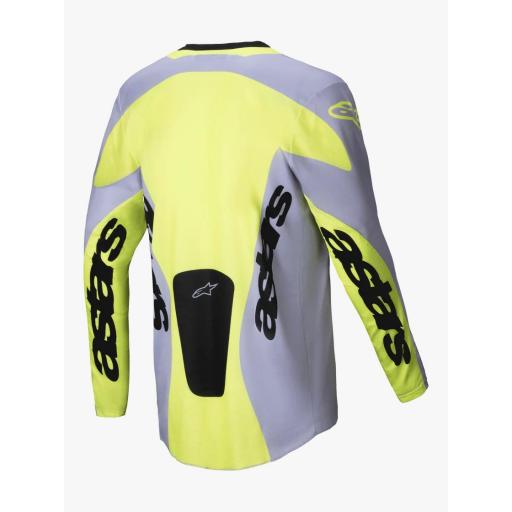 Camiseta Alpinestar Racer Veil gris y amarillo fluor 2025 [1]