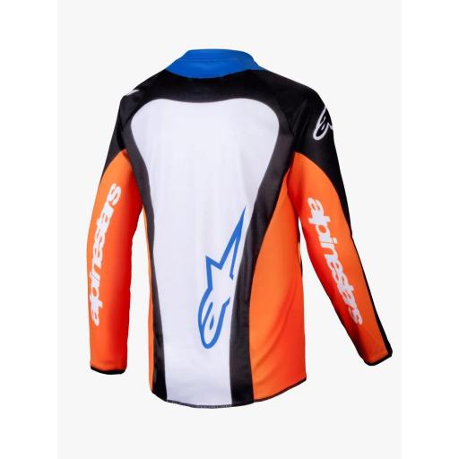 Camiseta infantil Alpinestars Racer Melt naranja y azul 2025 [1]