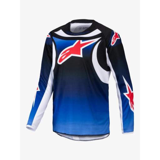 Camiseta infantil Alpinestars Racer Wurx azul y negro 2025