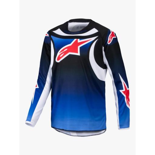 Camiseta infantil Alpinestars Racer Wurx azul y negro 2025 [1]