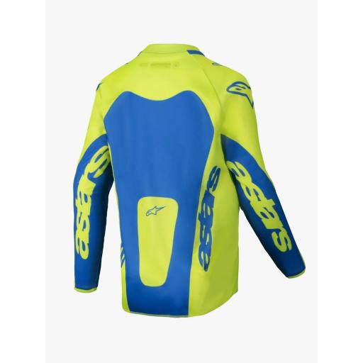 Camiseta infantil Alpinestar Racer Amarillo fluor y azul 2025 [1]