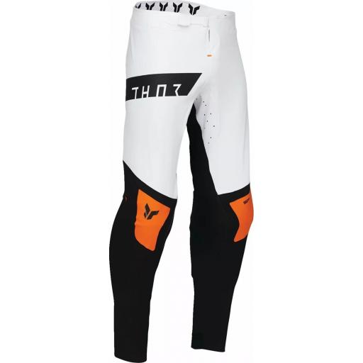 Pantalones Thor SPORT Rogue Blanco y naranja 2025