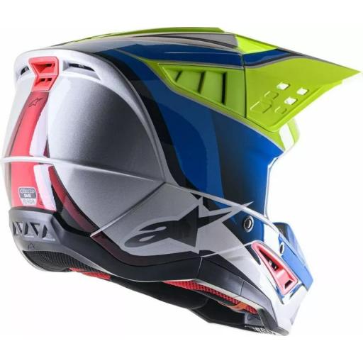 Casco Alpinestars Supertech M5 Sail Amarillo y azul [1]