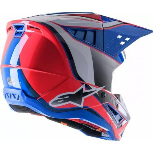 Casco Alpinestars Supertech M5 Sail Rosa y azul [1]