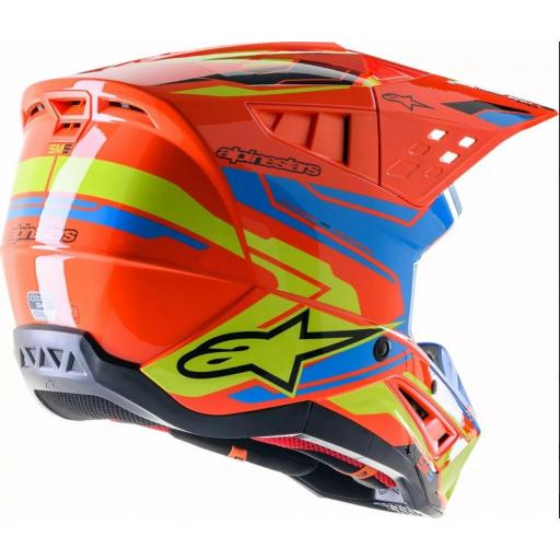 Casco Alpinestars Supertech M5 Action 2 Naranja, cyan y amarillo [1]