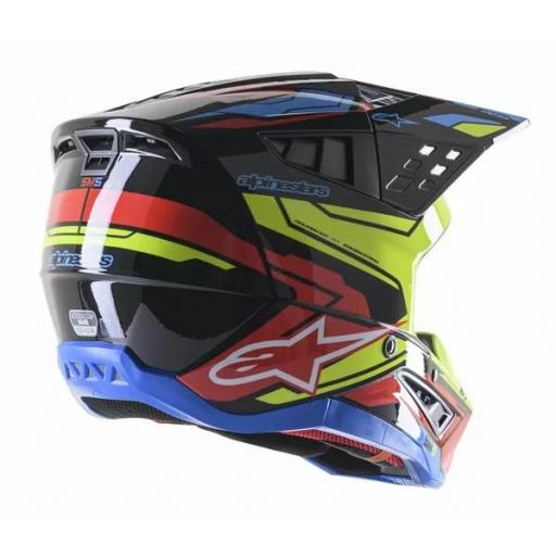 Casco Alpinestars Supertech M5 Action 2 negro amarillo y rojo [1]