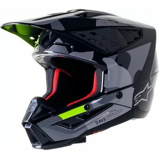 Casco Alpinestars Supertech M5 Rover negro gris y amarillo camuflaje [0]