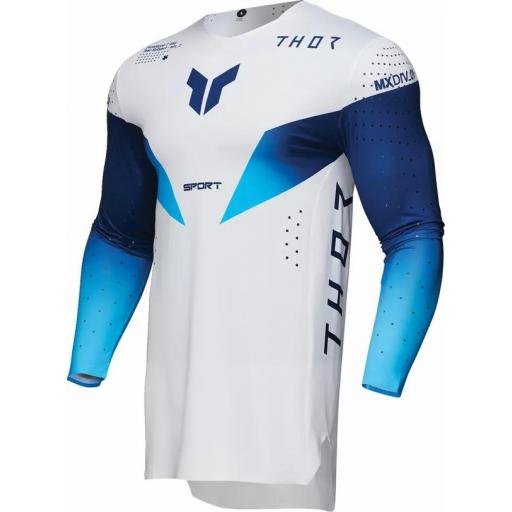 Camiseta Thor Sportmode Strike balco y azul