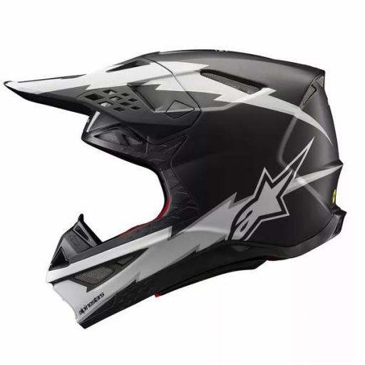 Casco Alpinestars SM10 Ampres negro y blanco [1]