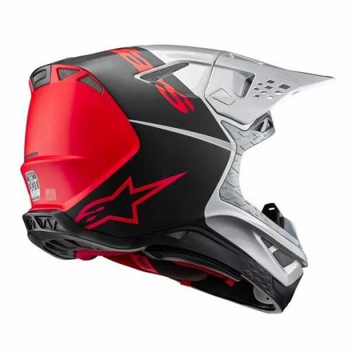 Casco Alpinestars SM10 Flood Naranja negro y plata [1]