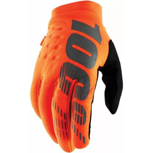 GUANTES 100% BRISKER INFANTILES Naranja 