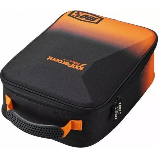 Estuche portagafas 100% Case naranja y negro 