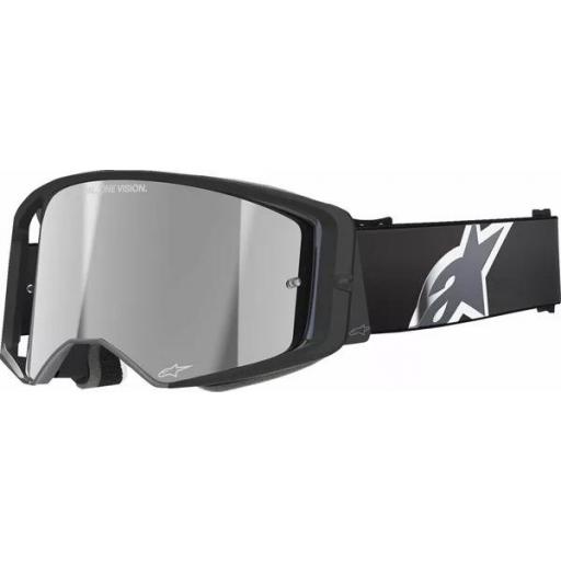 Gafas Alpinestars Supertech Corp Goggle Absolute Vision color negro cristal gris ahumado