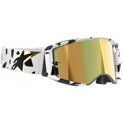 Gafas Alpinestars Supertech Corp Goggle Absolute Vision color blancas / oro cristal dorado [1]