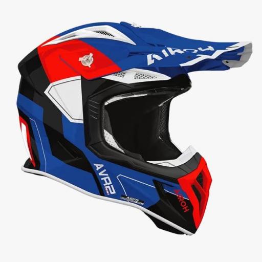 Airoh AVIATOR ACE 2 SHIELD azul y rojo brillante