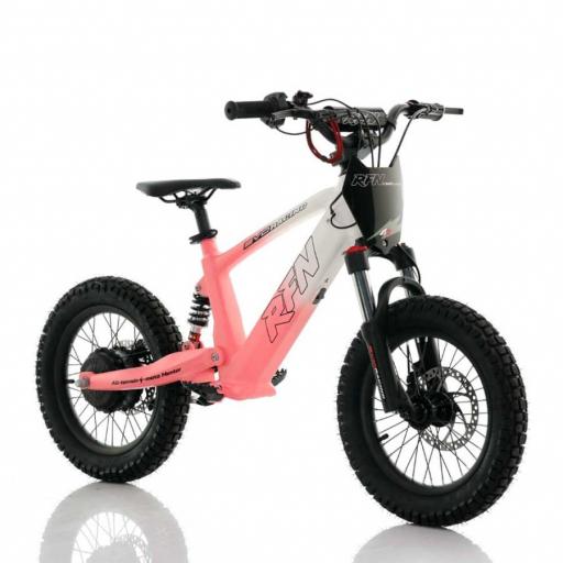 BICICLETA ELÉCTRICA SIN PEDALES ROAN RXF 16" rosa y blanco 350 W [1]