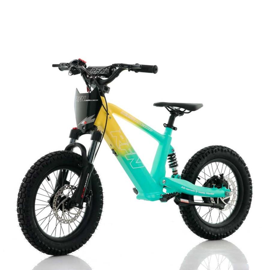 BICICLETA ELÉCTRICA SIN PEDALES ROAN RXF 16" verde y amarillo 350 W