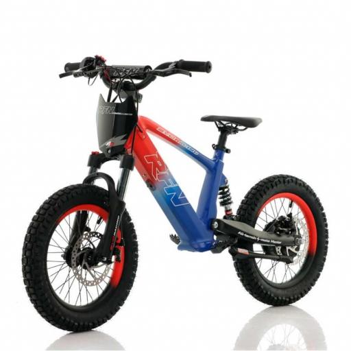 BICICLETA ELÉCTRICA SIN PEDALES ROAN RXF 16" azul y roja 350 W [0]
