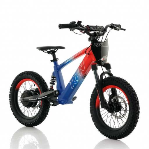 BICICLETA ELÉCTRICA SIN PEDALES ROAN RXF 16" azul y roja 350 W [1]