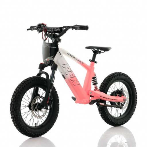 BICICLETA ELÉCTRICA SIN PEDALES ROAN RXF 16" rosa y blanco 350 W [0]