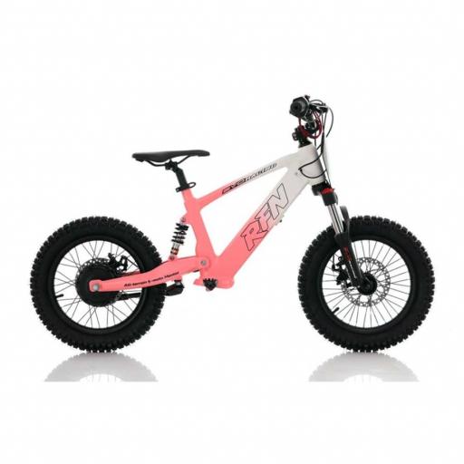 BICICLETA ELÉCTRICA SIN PEDALES ROAN RXF 16" rosa y blanco 350 W [3]