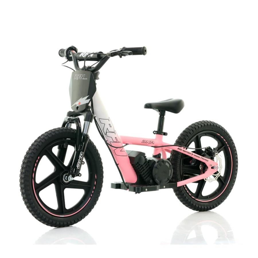 Bicicleta electrica RXF 16" PRO 250 W Rosa y blanca