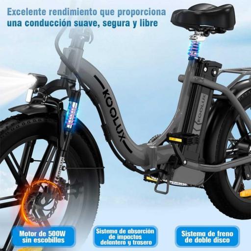 Bicicleta eléctrica plegable Koolux BK6S 250W 48V 15.6AH [4]