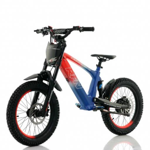Bicicleta electrica sin pedales  RXF EVO 18" azul y roja [0]