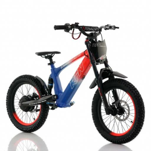 Bicicleta electrica sin pedales  RXF EVO 18" azul y roja [2]