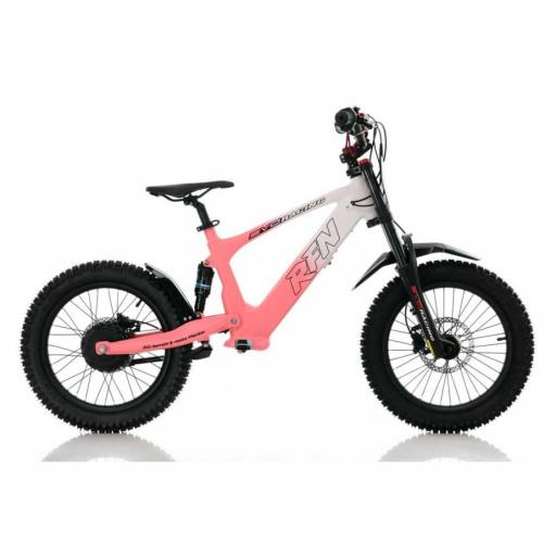 Bicicleta electrica sin pedales  RXF EVO 18" rosa y blanca [4]
