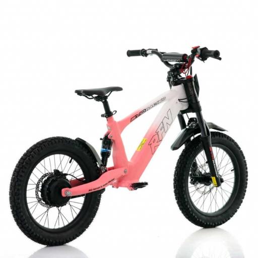 Bicicleta electrica sin pedales  RXF EVO 18" rosa y blanca [3]