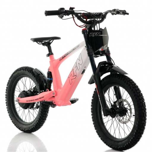 Bicicleta electrica sin pedales  RXF EVO 18" rosa y blanca [2]