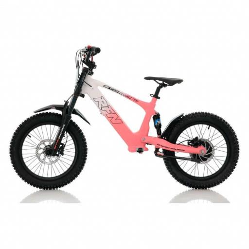 Bicicleta electrica sin pedales  RXF EVO 18" rosa y blanca [1]