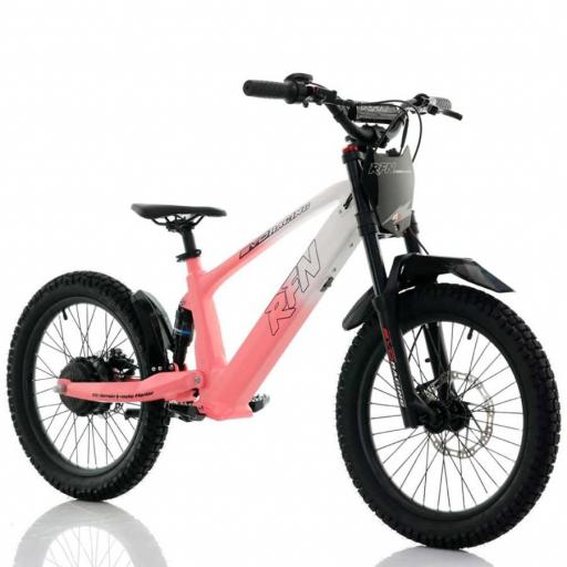 BICICLETA ELÉCTRICA SIN PEDALES RFN 20" Rosa y blanca 750 W Evo Racing [2]