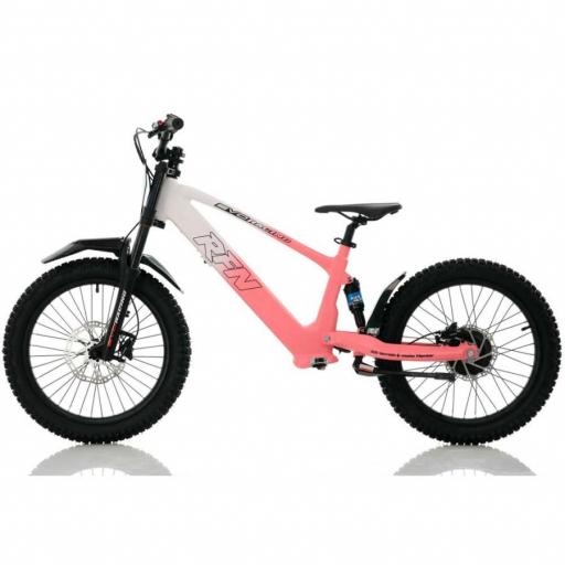 BICICLETA ELÉCTRICA SIN PEDALES RFN 20" Rosa y blanca 750 W Evo Racing [1]