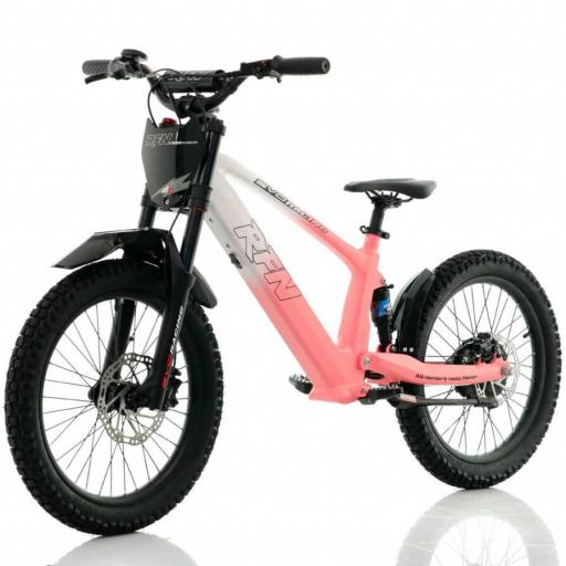 BICICLETA ELÉCTRICA SIN PEDALES RFN 20" Rosa y blanca 750 W Evo Racing [0]